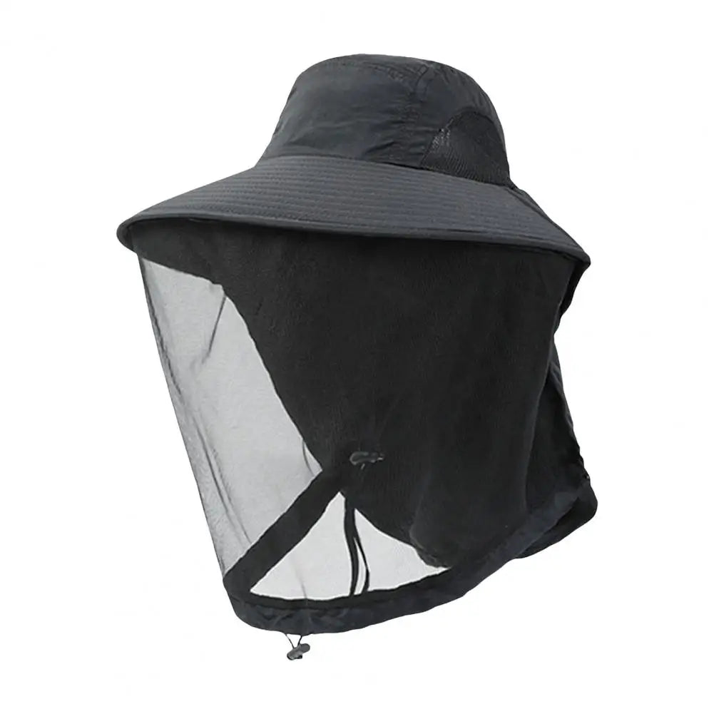 Anti-UV Sports Hat Fishing Insect Protective Cap Breathable Full-Mesh Head Net Hat Camping Hiking Hat Adjustable Unisex Hat