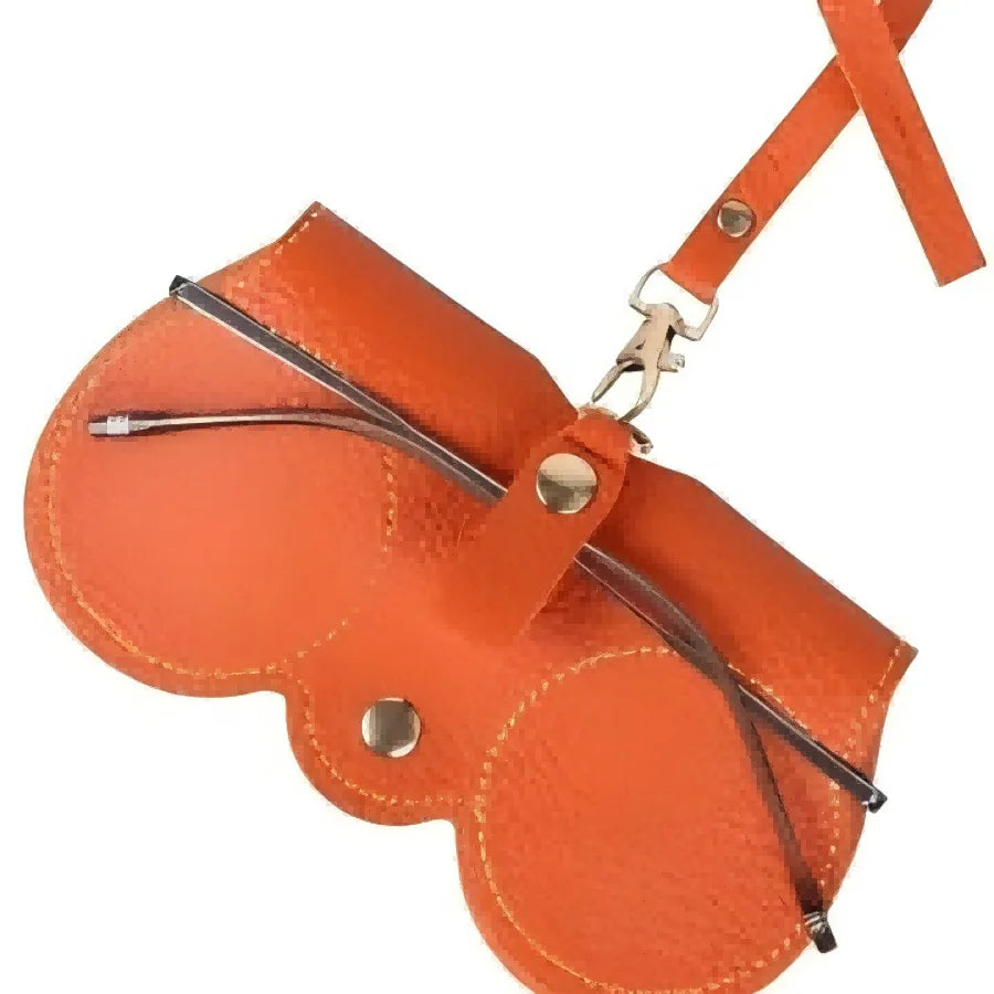 PU Leather Glasses Bag, Portable Sunglasses And Myopia Glasses Storage Bag, Anti-Pressure And Scratch-Resistant, With Anti-Lost Bracelet, Luggage Bags, Travel Bags And Accessories, Travel Storage Bag, Travel Glasses Bag, Perf
