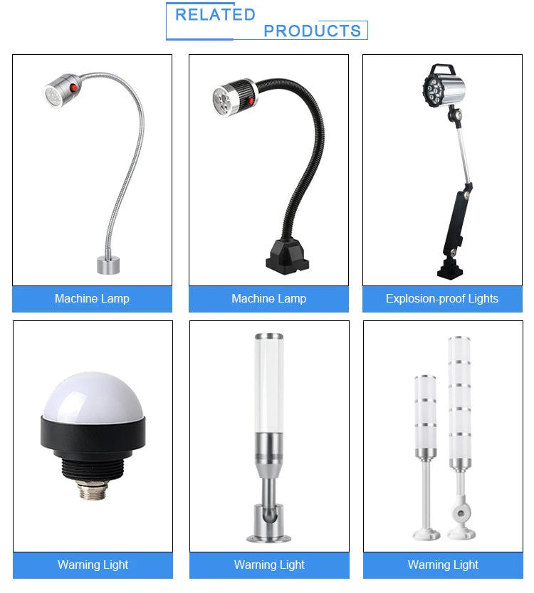 Wholesale Select 24V/220V Flexible Gooseneck for CNC Machines Magnetic Base Waterproof DC/AC Power Supply LED Work Lights