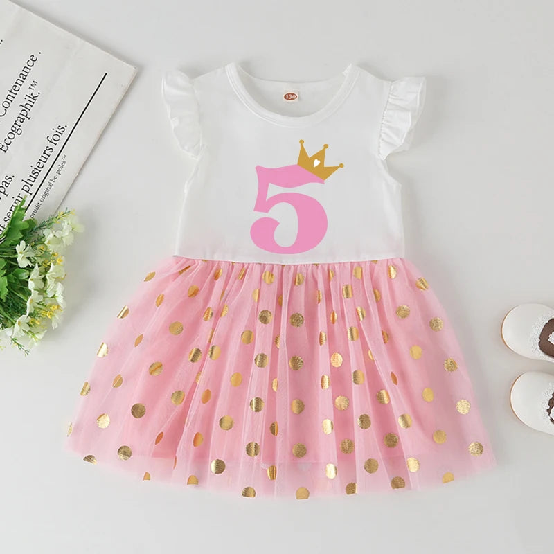 Baby Girl Birthday Dress for Girl 1-6 Year Birthday Dress 2021 New Fashion Cute Princess Baby Dress Infant Cloth Toddler Dress