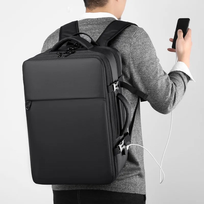 Factory Large Capacity Business Bag Usb Waterproof Wholesale Mens Laptop Travel Backpack