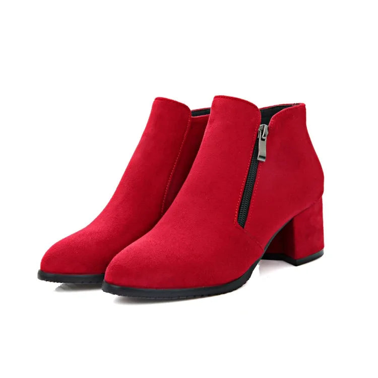 Plus Big size 34-43 Modern fashion ladies boots with pointed side with zipper comfort all-match boots F1