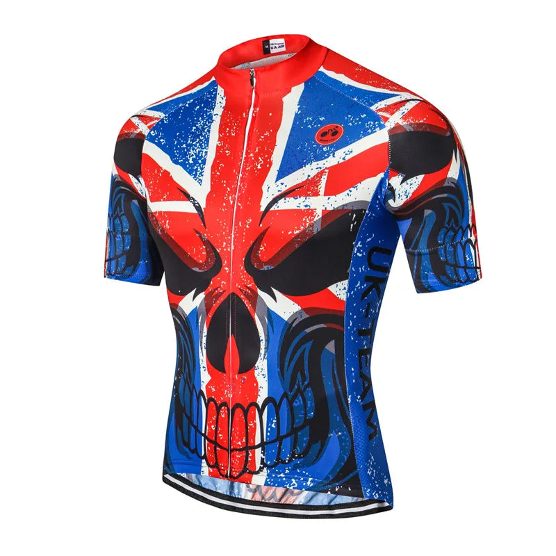 cycling jersey Men's Bike jerseys Short sleeve Pro Team Road Mountain MTB Maillot Ciclismo Racing Top T-shirts Shirt Blue USA UK