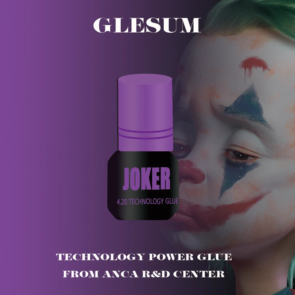 Glesum New Style Super Quality 0.5s Dry Joker Glue Latex Free And Low Irritate Gold Bottle Eyelash Extension Make Up Adhesive