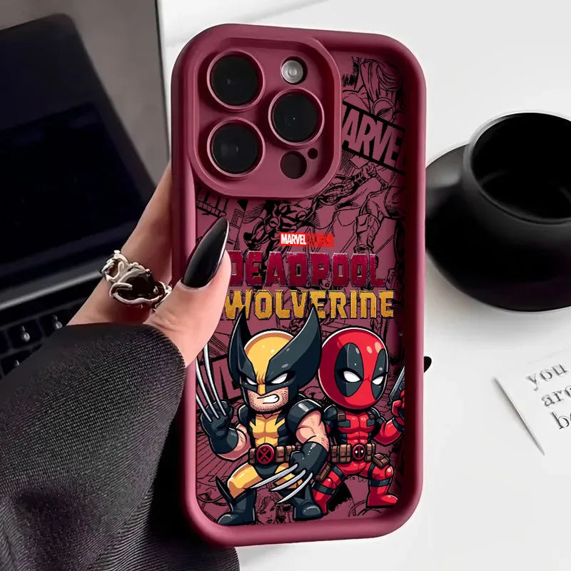 Cool DeadpoolS & WolverineS Phone Case for iPhone 17e 17 16e 16 15 14 13 12 11 Air Pro Max Mini XR XS X Plus Soft TPU Back Cover