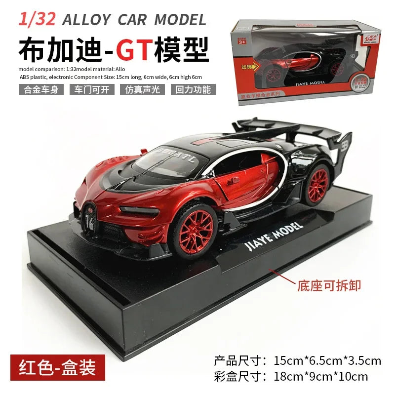 1:32 Bugatti Vision Gt Metal Alloy Car Model Diecast & Toy Vehicles Car Model High Simulation Miniature Scale Childrens Toy Gift