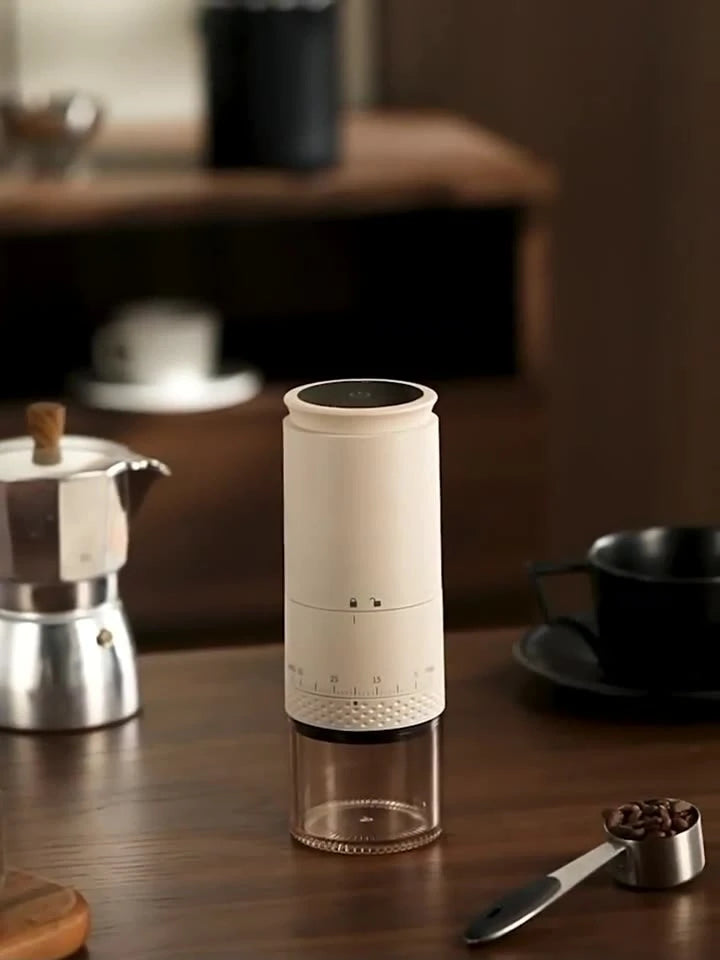 1500mAh Electric Coffee Grinder Externally Adjustable Type-C Charging Coffee Burr Grinder Bean Grinding Machine Coffee Maker