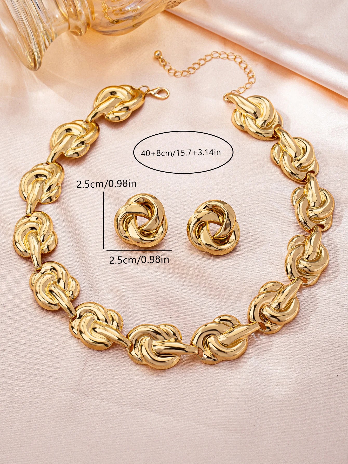 Elegant and Versatile Summer Luxury High-End Women's Metal Jewelry Set
