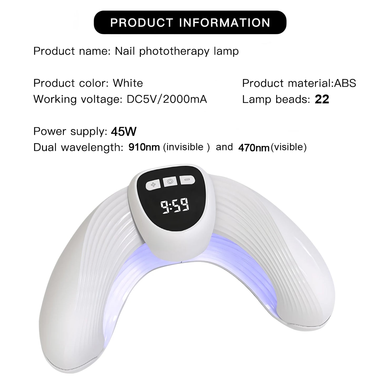 Led Nail Art Lamp Auto On Effectively Remove Nail Fungal Light Fingernail Fungus Treat with Display Curing Lamp