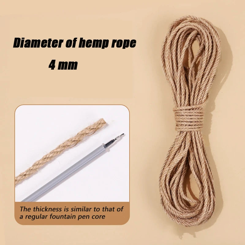 Cat DIY Sword Hemp Rope Cat Climbing Frame Cotton Rope Cat Tree Tower Furniture Protector 4/6/8mm Cat Grinding and Scratching