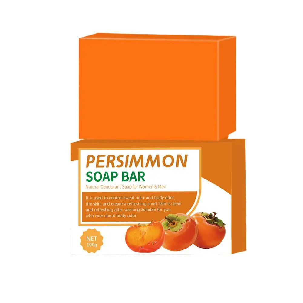 Handmade Persimmon Soap 100g Essential Oil Deep Cleaning Body Soap Fragrance for Hygienic Cleanliness