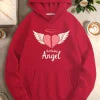 Heart Mom s Birthday Angel women's casual hoodies