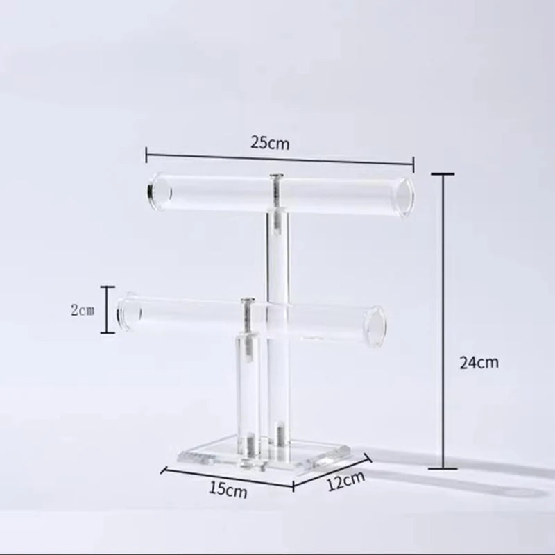 Clear Acrylic Bracelet Holder Stand Jewelry Display Organizer Shelf for Necklaces and Bracelets Jewelry Packaging & Display