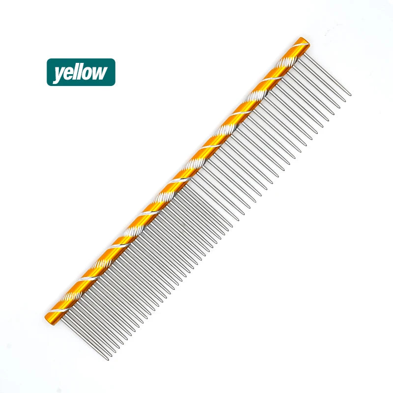 Dog Comb Long Thick Hair Fur Removal Cleaning Brush Stainless Steel Lightweight Pets Cat Grooming Combs for Dogs 16/19/20/25cm
