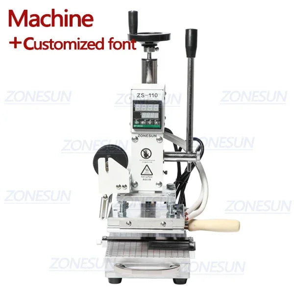 ZONESUN ZS110 Hot Foil Stamping Bronzing Embossing Machine Slideable Workbench Digital Leather PVC Paper Heat Press Machine