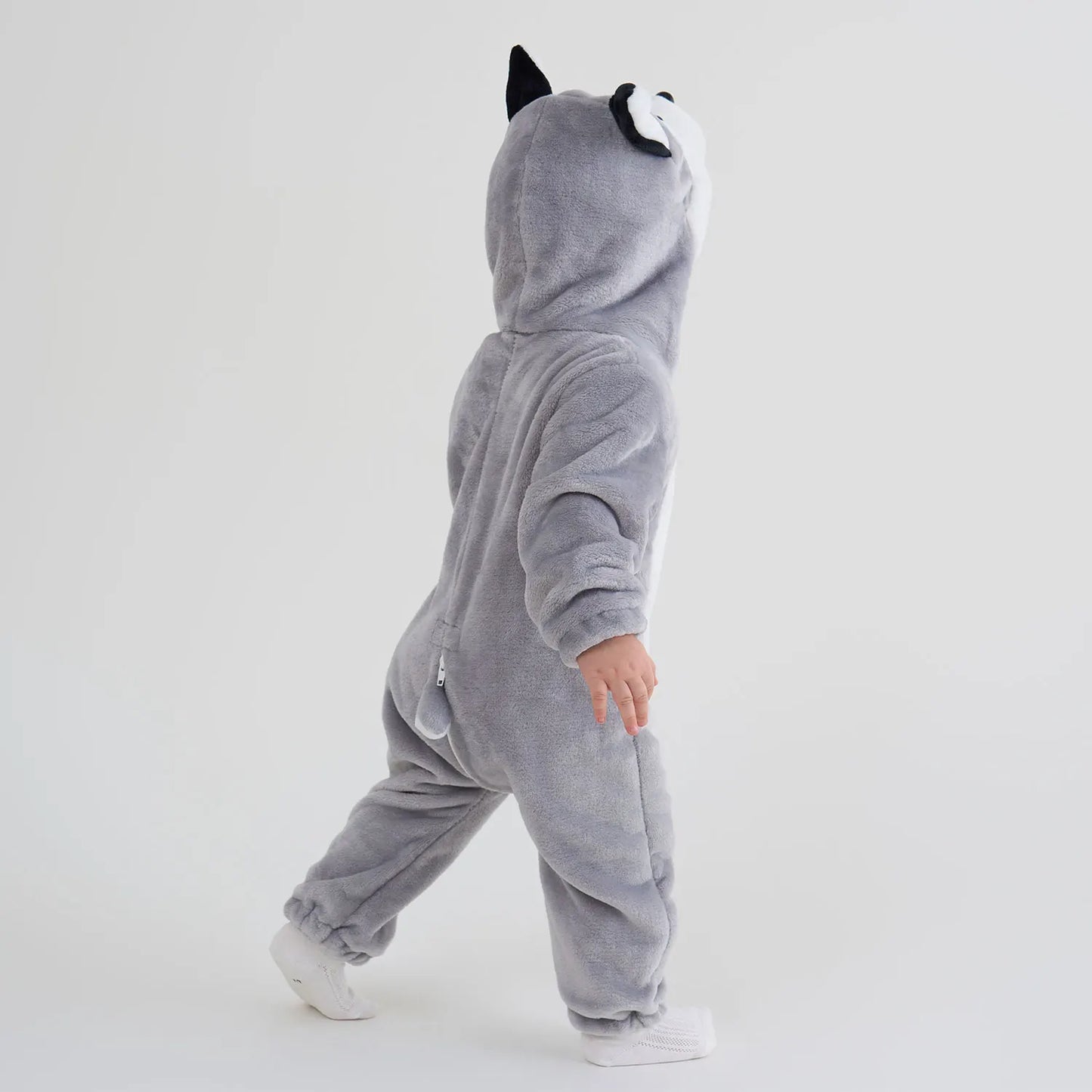 Umorden Animal Dog Husky Romper Costume Kigurumi Jumpsuit Onesies for Baby Boys Infant Toddler Flannel Halloween Fancy Dress