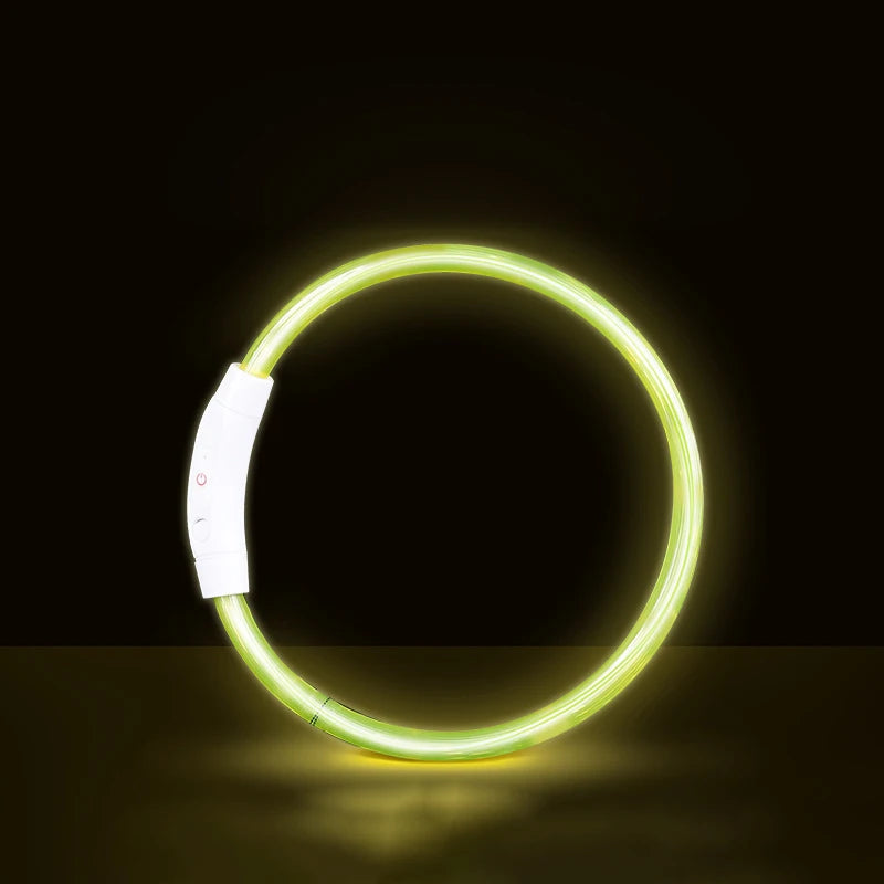 Led Luminous Dog Collar Rechargeable Cat Collar 3 Modes Anti-lost Night Collar Pet Supplies Suitable For Large Medium Small Dogs