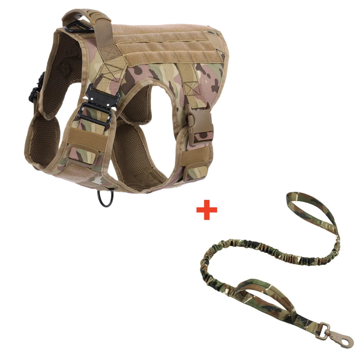 Tactical Dog Harness, Adjustable No-Pull Handle Service Vest Heavy Duty Pet Large Breed, Dog Vest for Training Hunting Walking