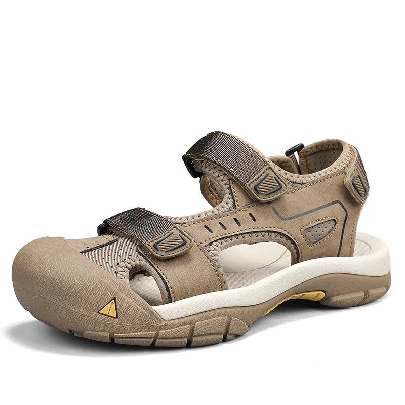 Vacation Summer Flats Non-slip Man Sandals New Design Men's Beach Shoes Handmade Leather Sandals Fashion Suitable Casual Shoes