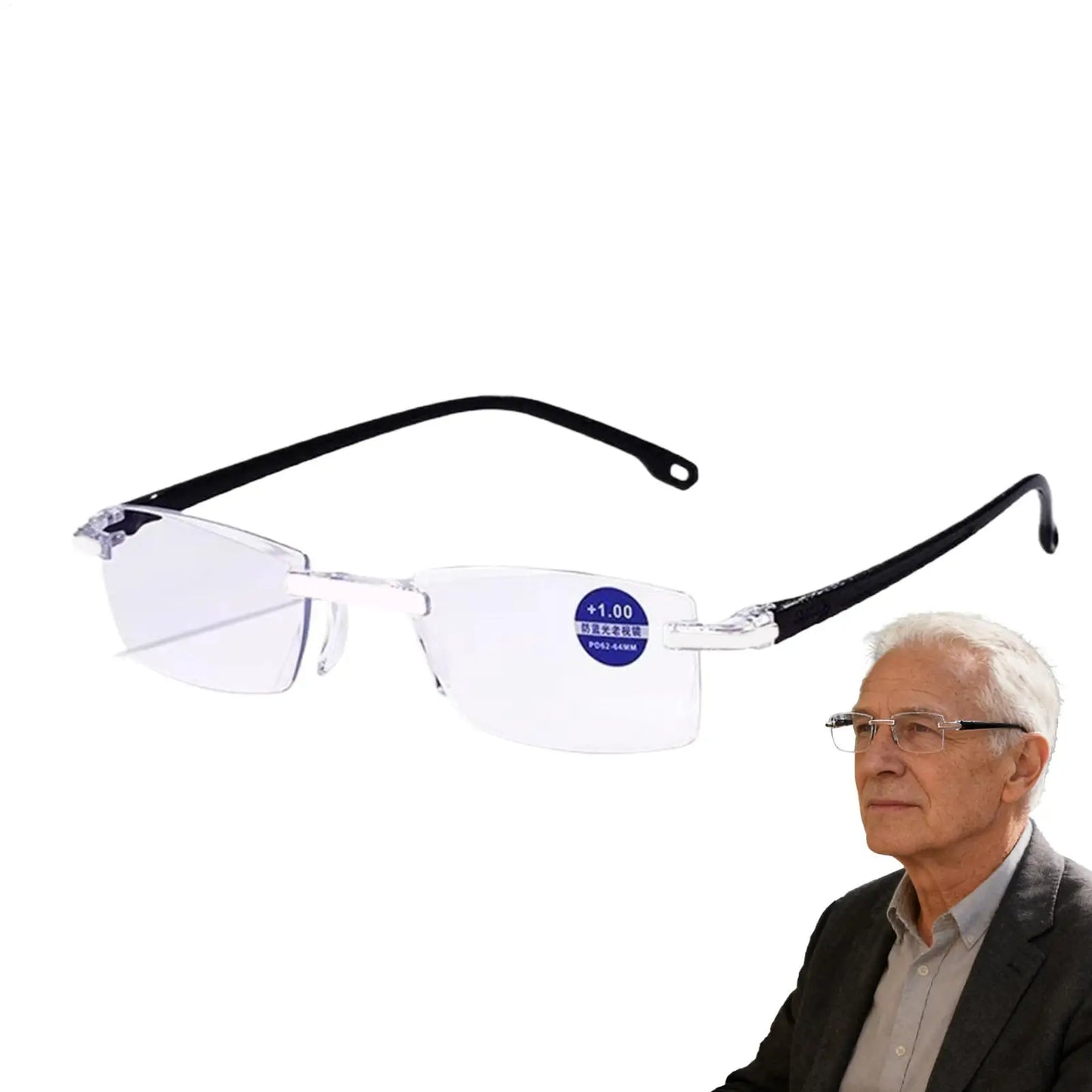 Smart Automatic Zoom Reading Glasses Anti Blue Ray Eyeglasses Autofocus Power Rimless Near Far Computer Glasses