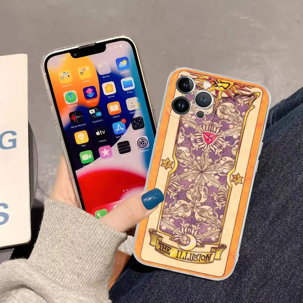 Card Captor Sakura Cartoon Phone Case Phone Case For IPhone 17 16 15 Plus 14 13 Mini 12 11 Pro Max Soft Shell Cover