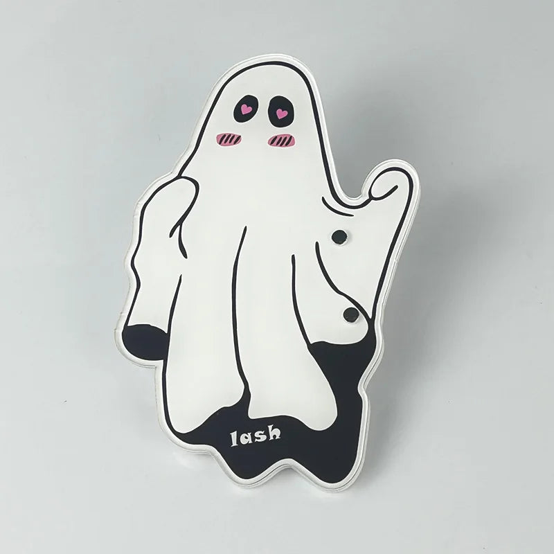 Halloween Ghost Pumpkin Head Acrylic Pallet Grafted Eyelash Show Board Hand Plate Lash Holder Eyelash Extension Pallet