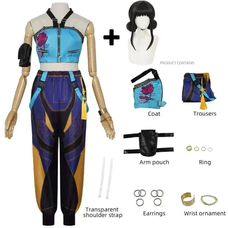 2025 Halloween KPop Mira Cosplay Costume Wig Women Girls Halloween Carnival Comic-con Party Role Playing Outfits