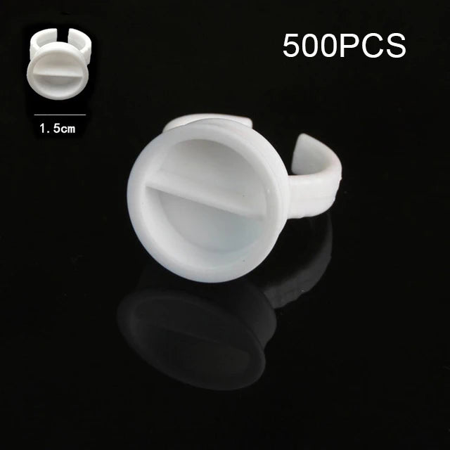 100/500/1000PCS Tattoo Rings Cups S/M/L Disposable Permanent Makeup Ring Plastic Tattoo Ink Pigment Ring for Tattoo Accessories