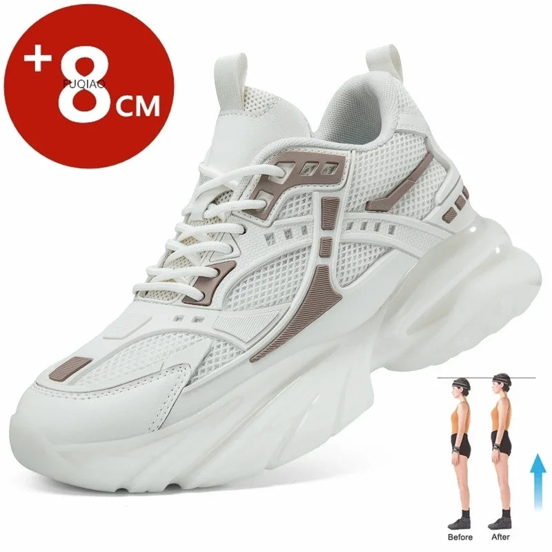 High Quality Casual Sports Elevator Shoes Height Boosting Dad Shoes for Men Hidden Heels Increase Insole 8CM Unisex Lift Sneaker