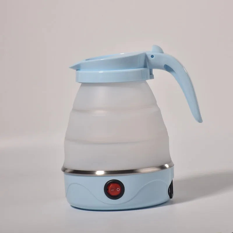 JFBONIN 0.6L Mini Folding Kettle Portable Water Heater 600W Silicone Compression Electric Kettle Home Kettle Easy To Travel