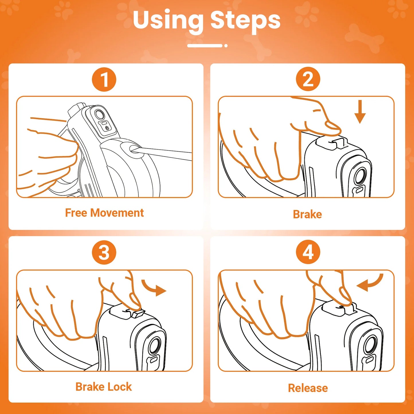 16ft USB LED Retractable Dog Leash, Reflective & Tangle-Free with Poop Bag Holder for Night Safety, Black