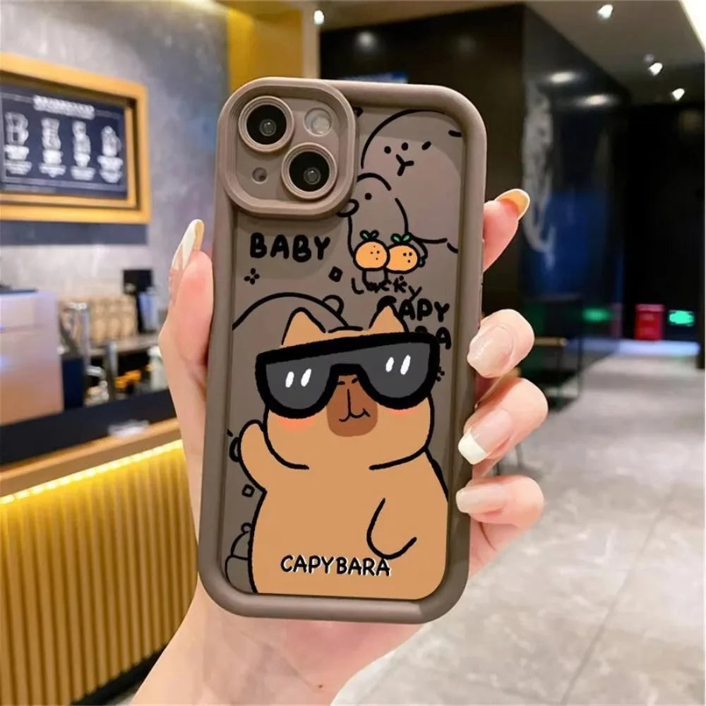 Cute Capybara Phone Case For Xiaomi Redmi Note 14 13 12s 12 11 10 9s 9 8 7 A5 Pro Plus 4G 5G Soft TPU Back Cover