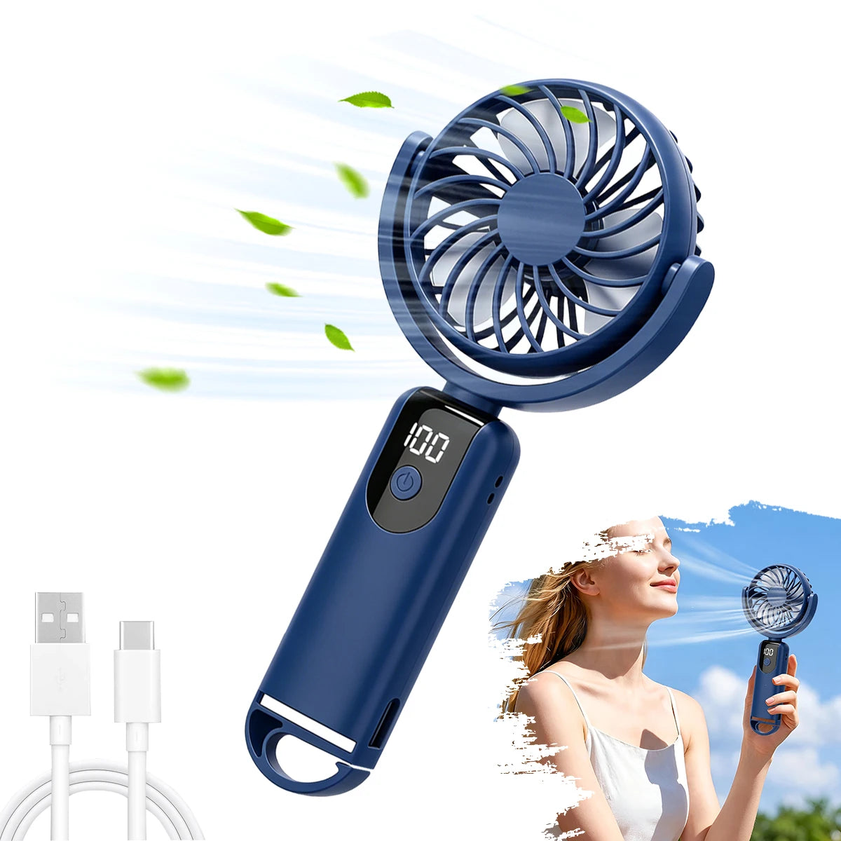 New Handheld Small Fan, Mini Portable Portable Cooling Device, Silent and Long-lasting, Essential for Summer Outdoor Coolness