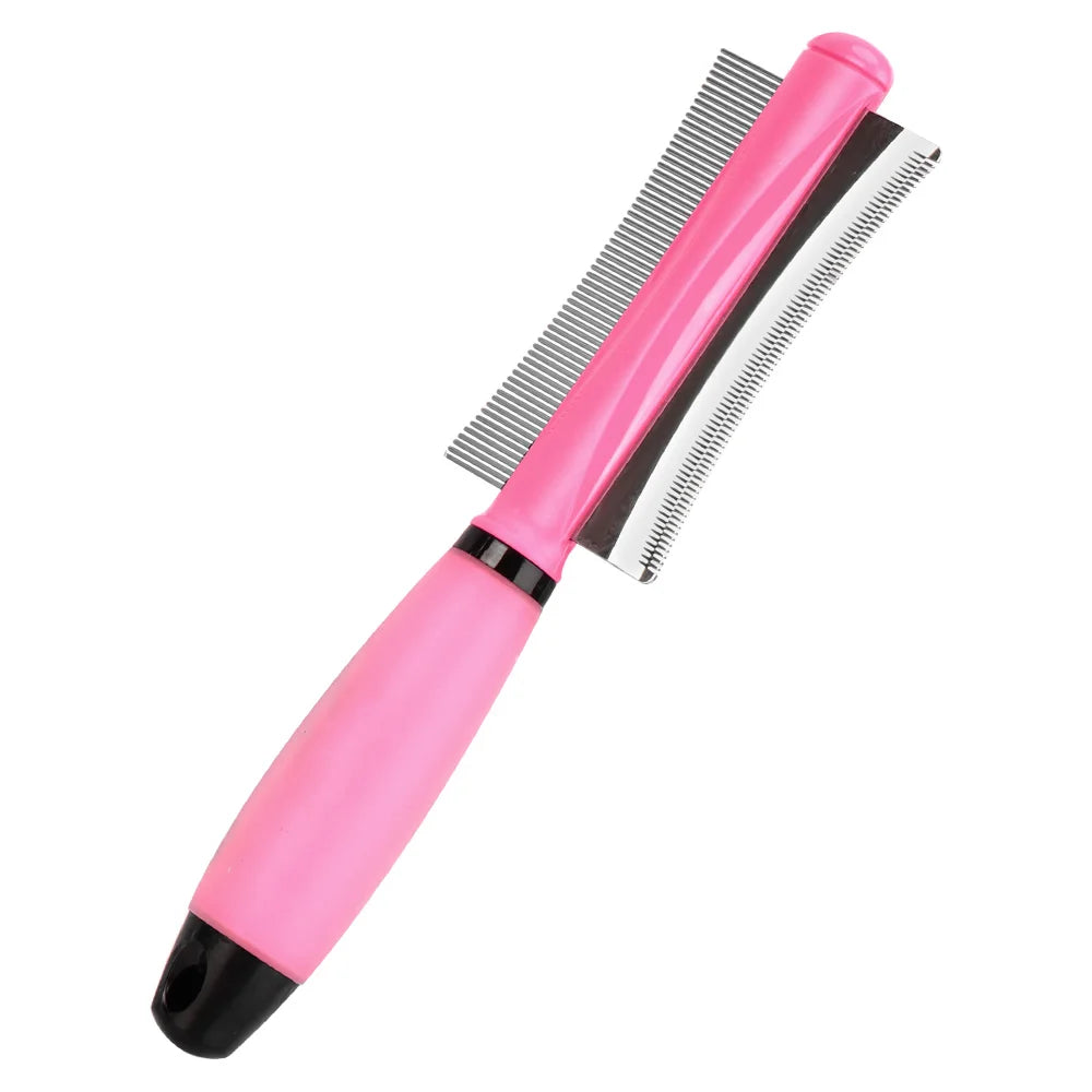 For Cat Grooming Tool Easy Deshedding Brush Pet Hair Comb Double-Sided For Cat Dog Hair Remover For Long Small Hair Dog