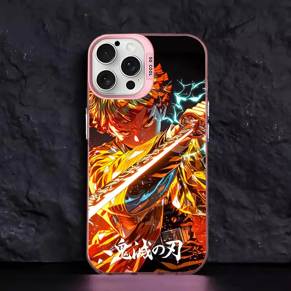 D-Demon Zenitsu S-Slayer Phone Cases For iPhone 17 16e 15 14 13 12 11 Plus Pro Max ProMax Colorful Covers