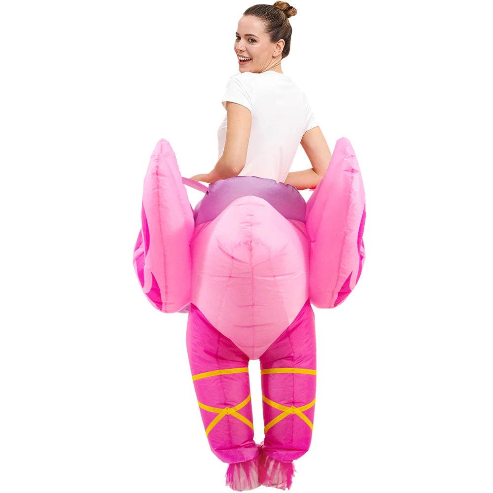 Halloween costume party fun role-playing costume flamingo inflatable costume funny costume adult blowing suit carto
