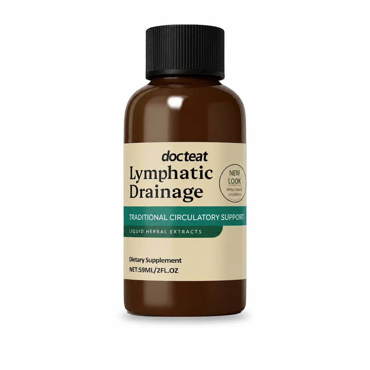 Lymphatic Drainage Drops Herbal Liquid Extract Cleavers Red Clover Stillingia Prickly Ash Botanical Supplement 59ml 2 fl oz