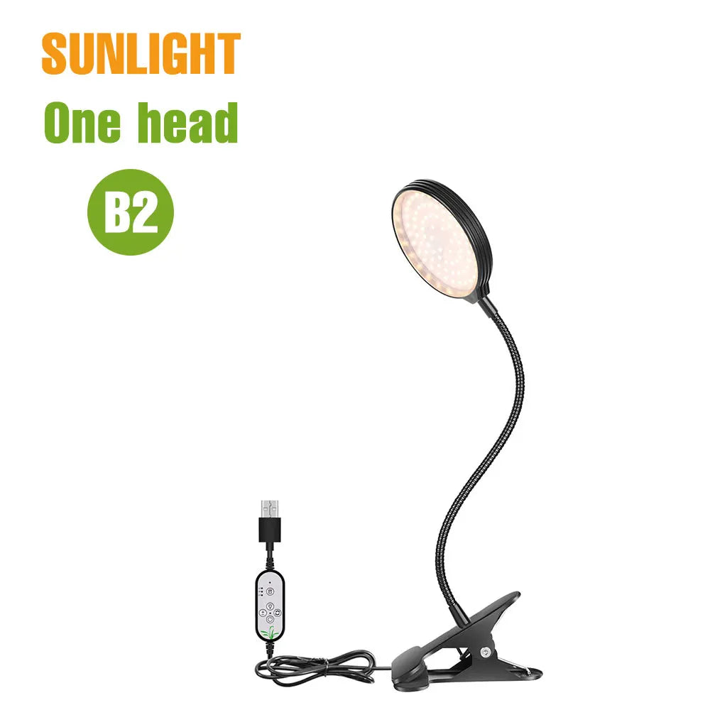 Full Spectrum LED Grow Light USB Plant Fill Lamp 5V Dimmable Timing Auto On/Off Indoor Seeds Hydroponics Vegs Cultivation Lamps