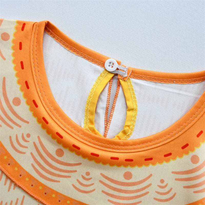Girls Dress Kids Fancy Girls Princess Printed Gown Halloween Party Dresses Children Fashion Elegant Costume Kids Casual Clothing