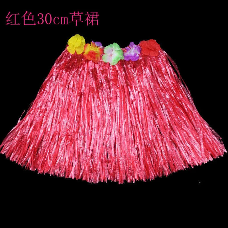 Halloween length30cmHula dance costume with garland for performance, Hawaiian children's hula outfit