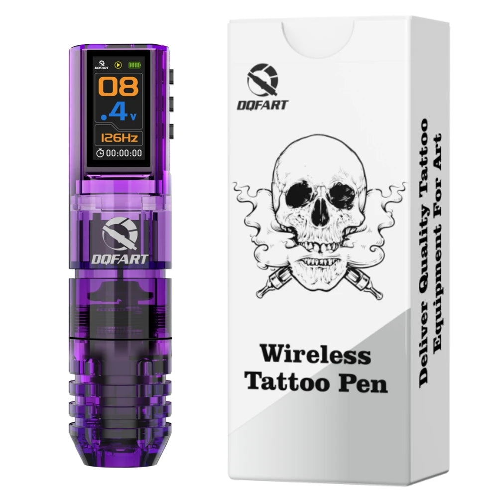 DQFART Hot Poseidon Wireless Tattoo Machine Pen 3Styles 6Colors 1600mAh Safe Professional Artists Creative Designs Beginner