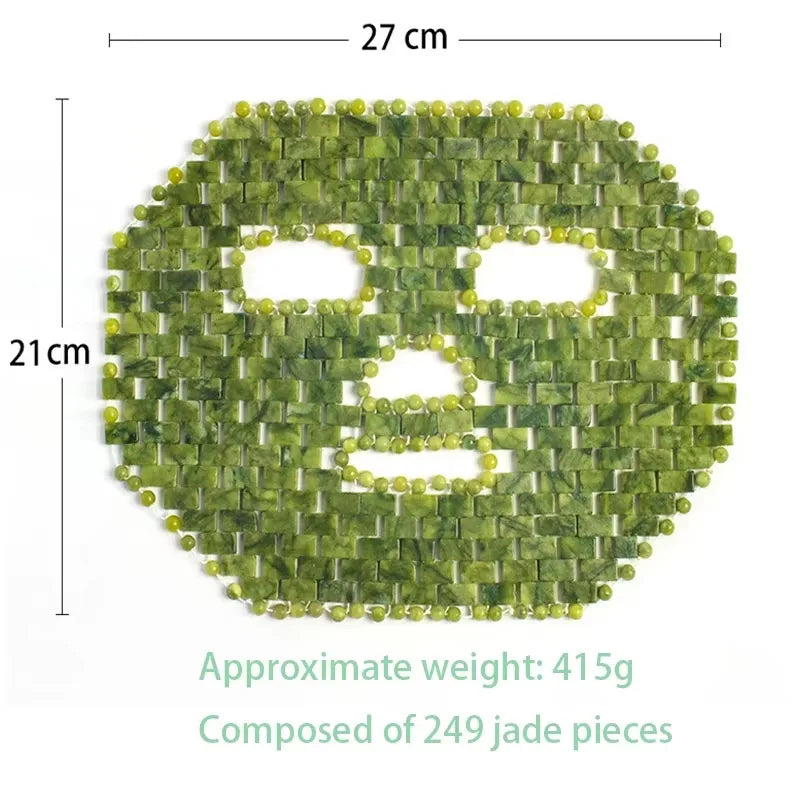 Natural Jade Eye Face Mask Massager Pink Cooling Sleep Eye Facial Mask Relax Sleep Massager Cold Therapy SPA Mask Beauty Tools