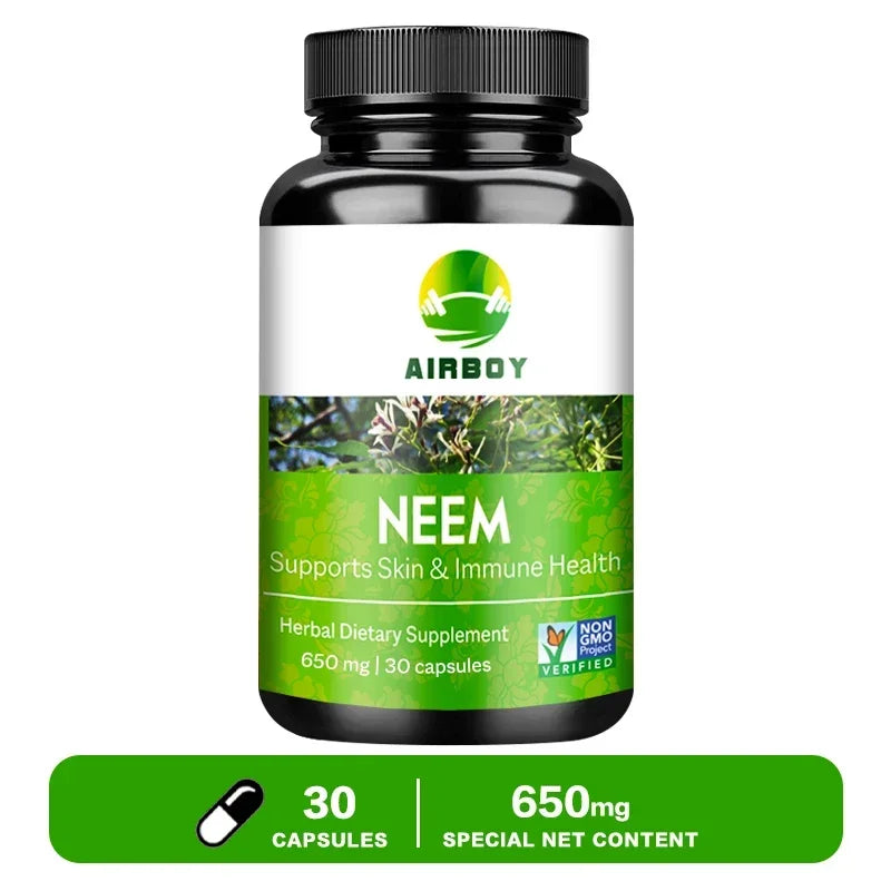 Organic Neem Supplement - Supports Skin, Immune, & Liver Health, Detox