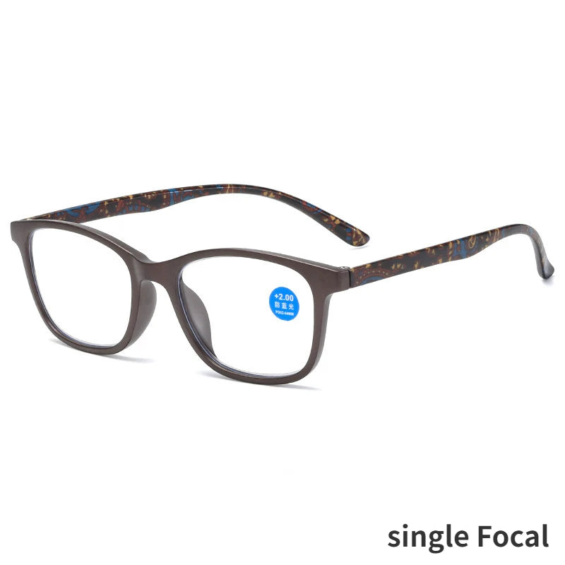 Progressive Multifocal Reading Glasses Women Anti Blue Light Presbyopia Eyeglasses Computer Eyewear Look Near Far +1.0 To +4.0