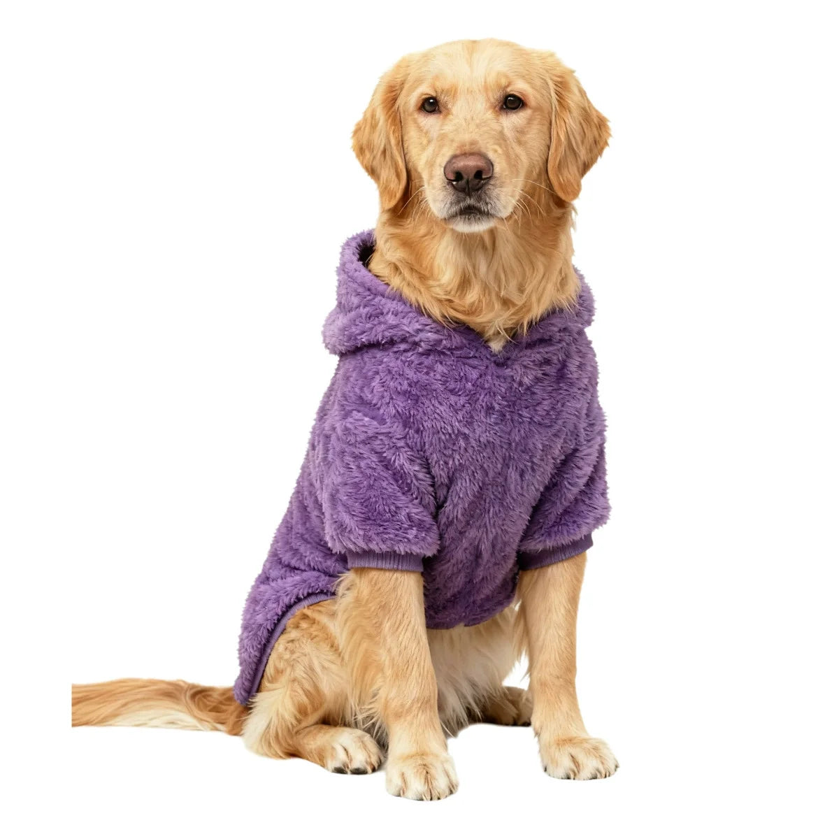 Winter Warm Pet Dog Clothes Soft Dog Plush Outdoor Coat Labrador Outdoor Golden Retriever Clothing With Hat