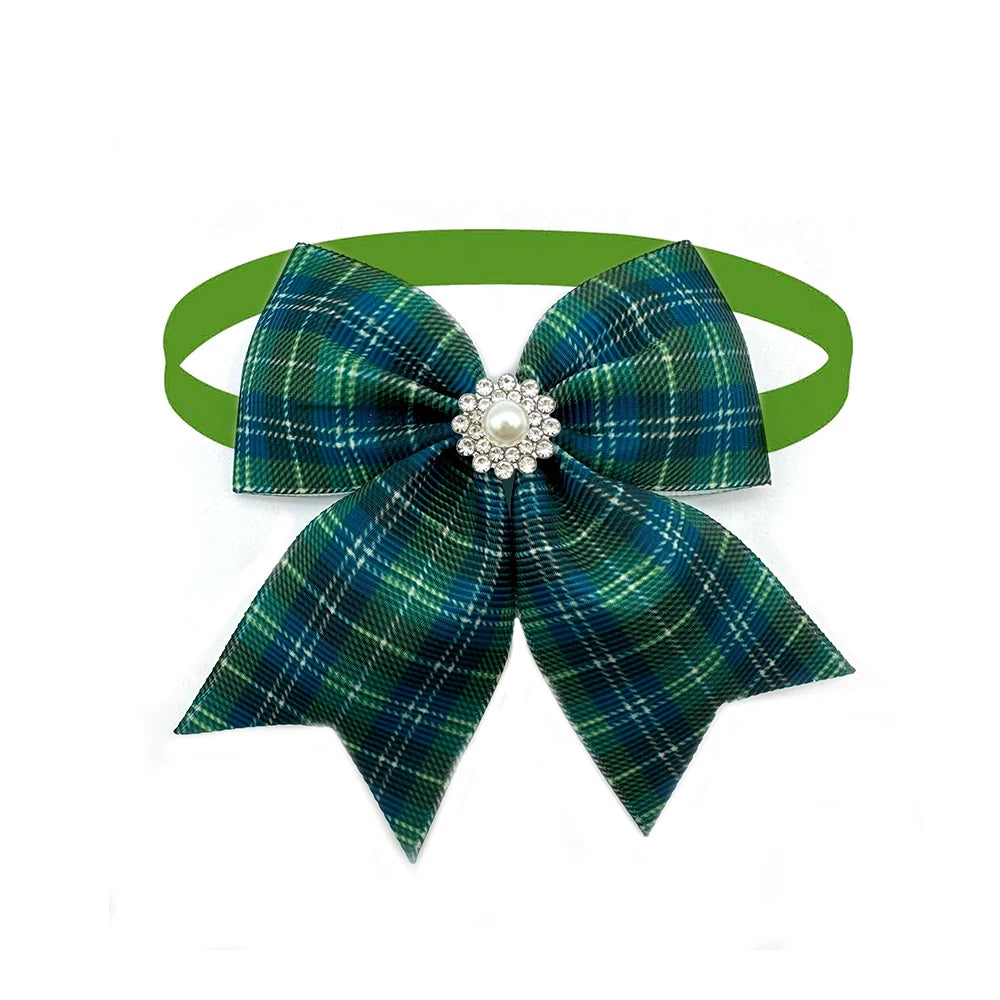 50pcs Christmas Pet Dog Bow Ties Puppy Collar Pearl Style Dog Bow Tie Puppy Collar for Small Dog Cat Grooming Products