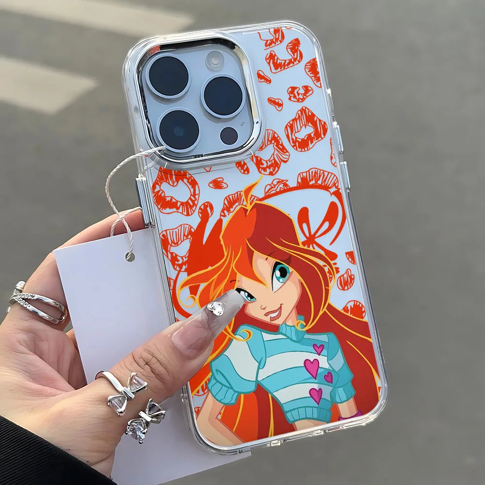 W-Winx C-Club Phone Case for IPhone 17 16e 16 15 14 13 12 11 Mini Pro Max X XR XSMAX 8 7 Air Plus Transparent Soft Cover