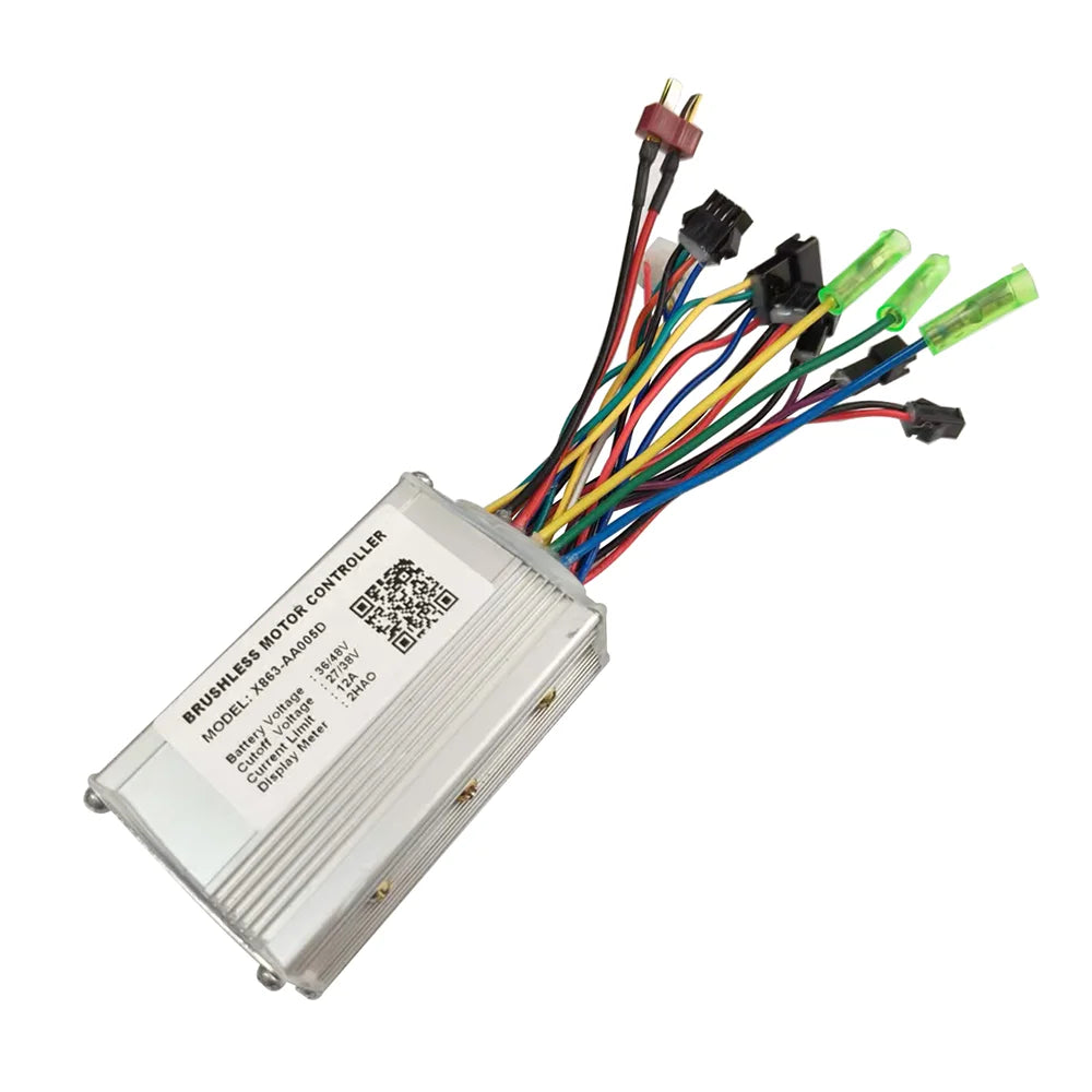 Ebike Brushless Motor Controller X863-AA005D 36V 48V 12A for 2HAO Protocol Electric Scooters MTB Accessories Speed Controller