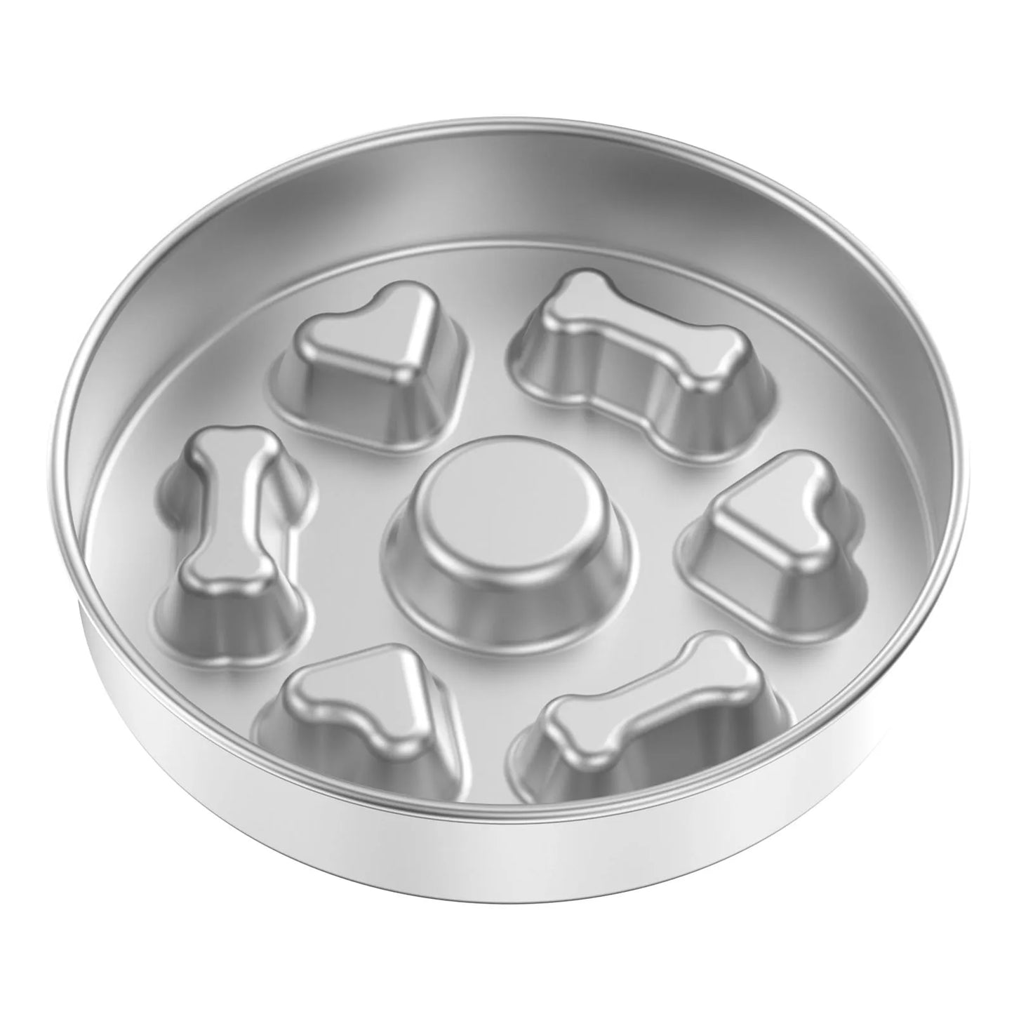 Stainless Steel Slow Feeder Dog Bowls Pet Anti Choking Spine Protection Double Sided Use anti Overturning Cat Bowl