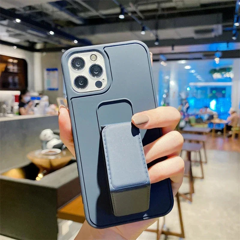 Magnetic Kickstand Hand Strap Case for IPhone 16 15 14 13 12 11 Pro Max Plus 16Pro 15Pro IPhone16 ProMax Stand Cover Accessories